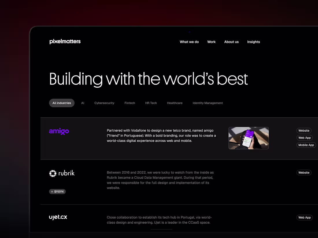 Cover image for We’re back with a little peek into our Work page, where idea...