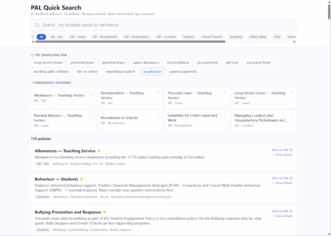 Cover image for Develop a Policy Search Engine for Victorian Govt Schools