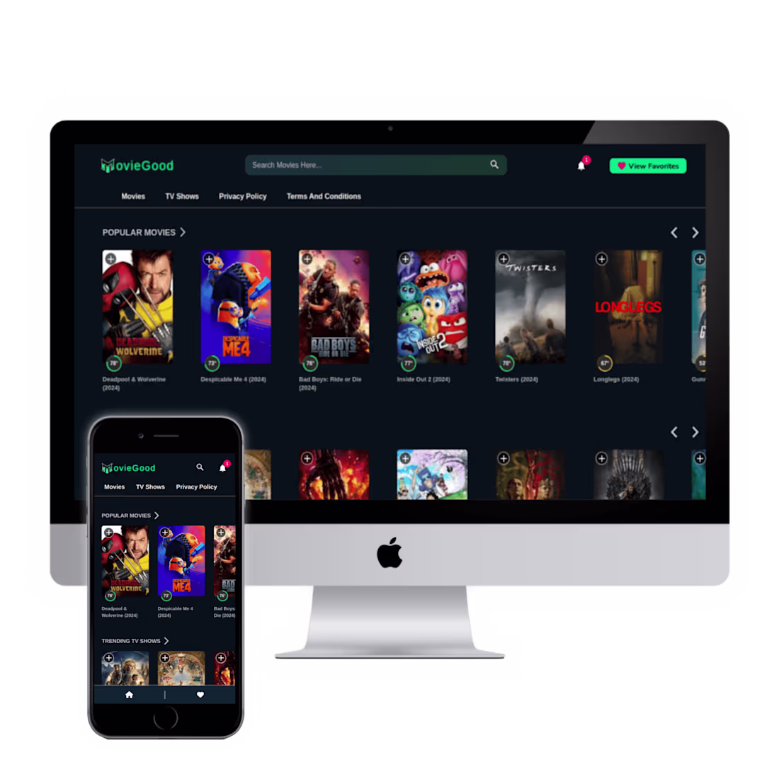 Cover image for MovieGood - A Movie Searching Website (Developed with React)
