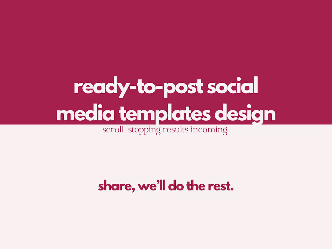 Cover image for Social Media Suite: Customizable Templates for Your Brand 🎨