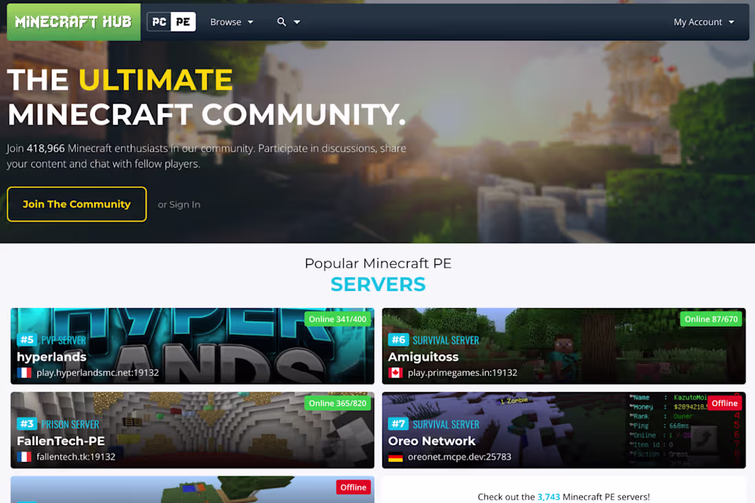 Cover image for Minecraft Hub