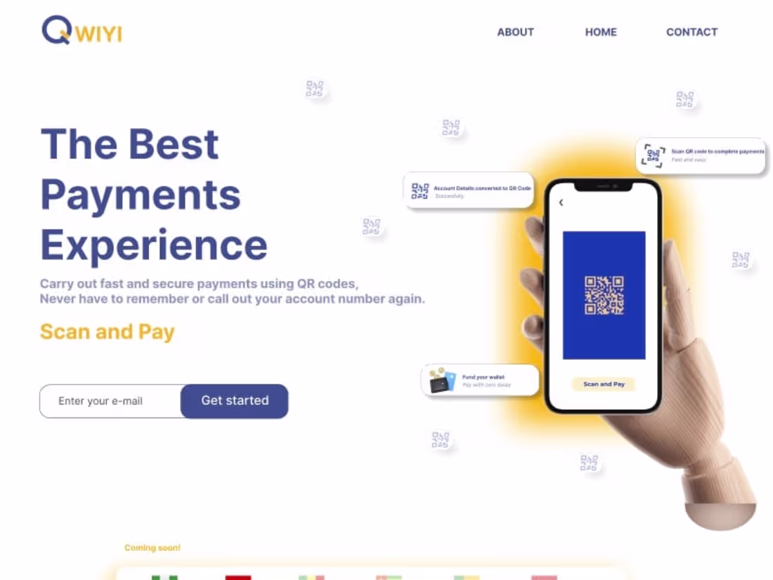 Cover image for Qwiyi App Landing Page