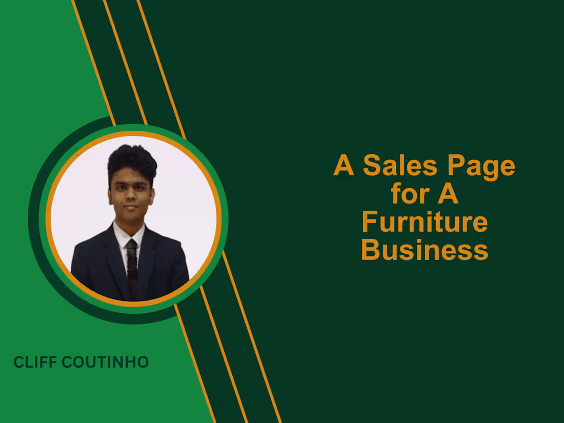 Cover image for Sales Page for A Furniture Business