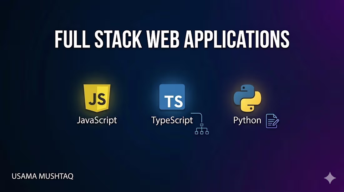 Cover image for Full Stack Web Applications | JavaScript | TypeScript | Python 