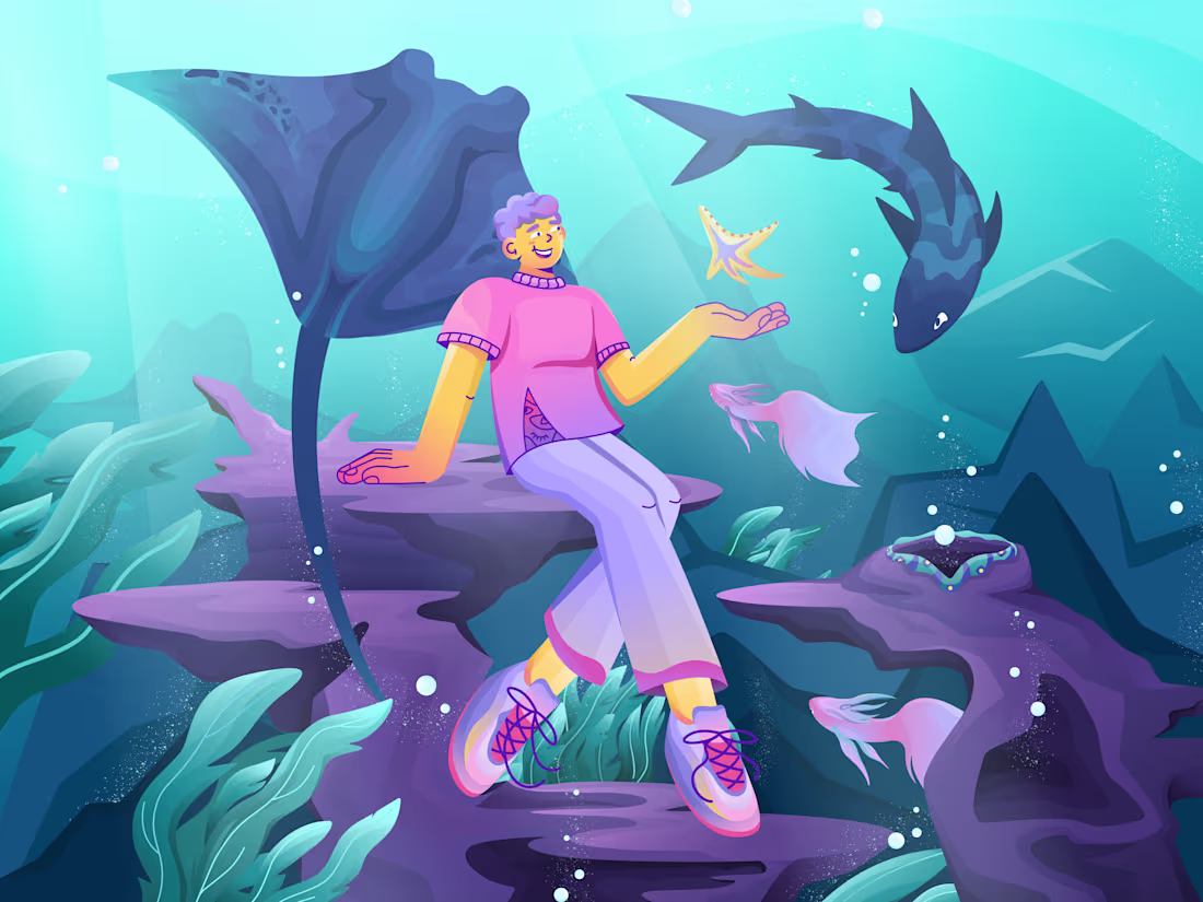 Cover image for Sea lover illustration from Underwater Set