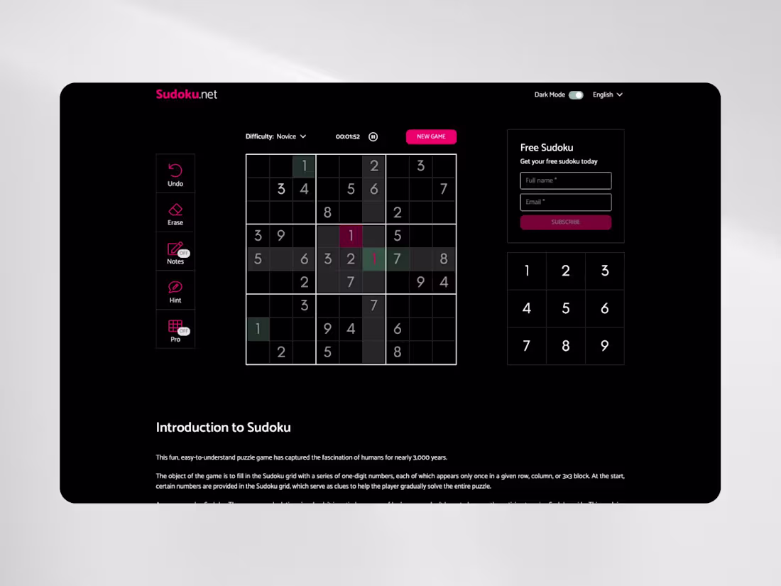 Cover image for Sudoku: 200k+ monthly visitors