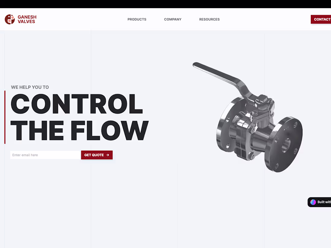 Cover image for Ganesh Valves - Website