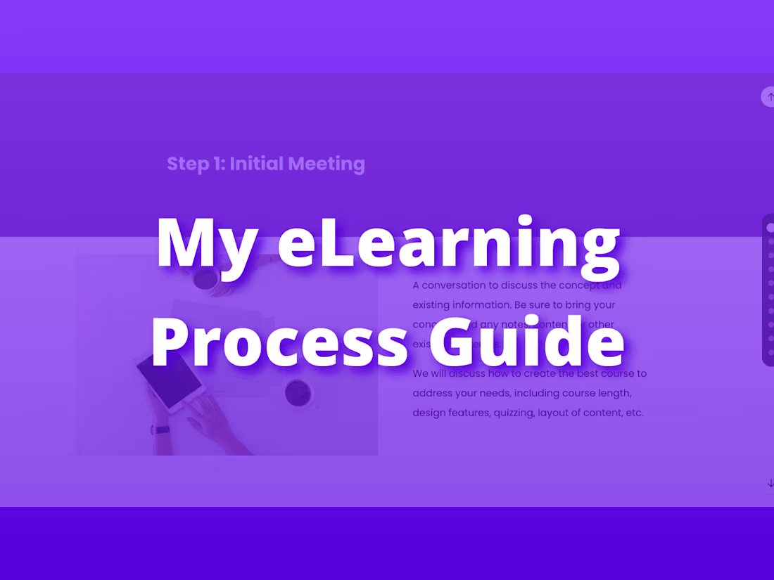 Cover image for E-Learning Development Process Guide