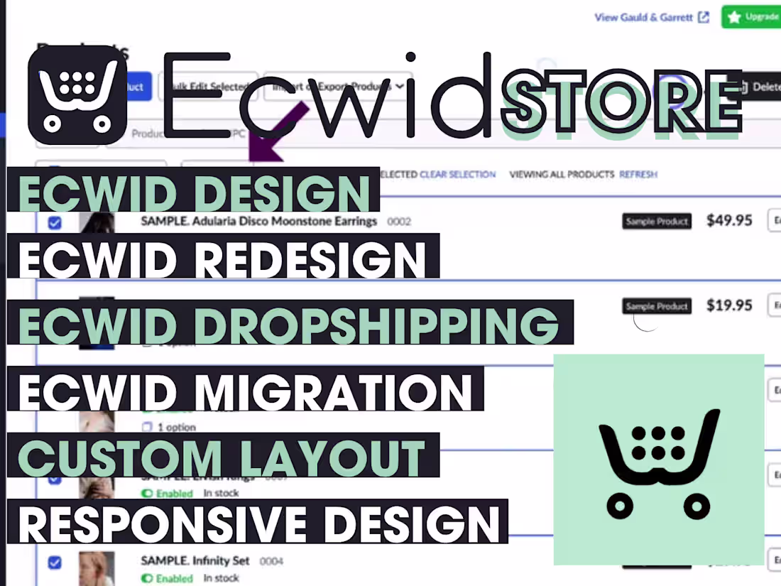 Cover image for I will design or redesign your Ecwid store dropshipping website