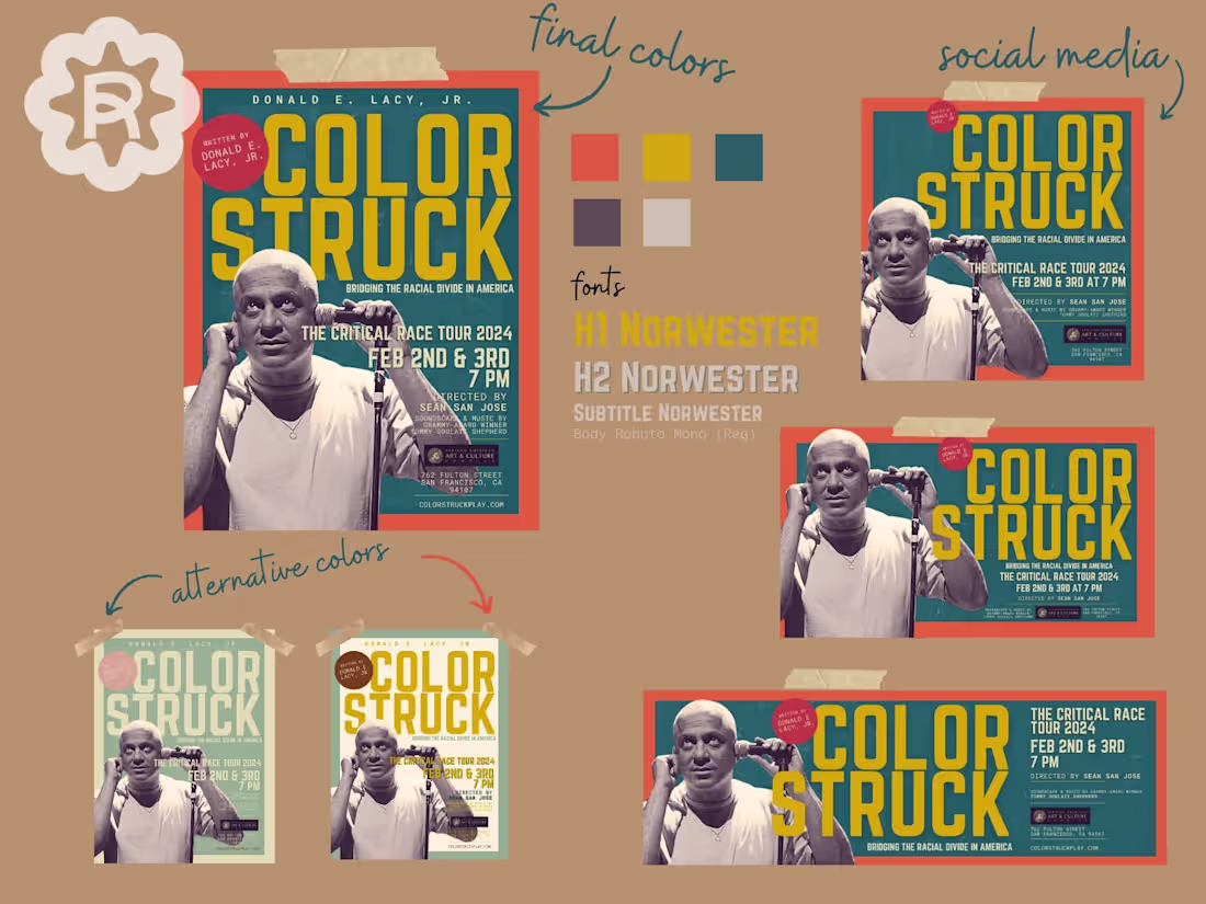 Cover image for Re-branding for "Colorstruck" Play