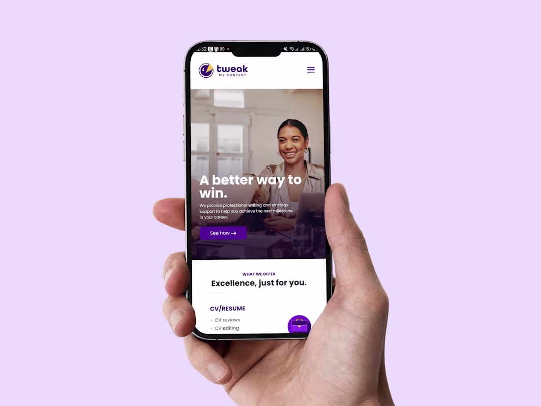 Cover image for Steering a Conversion-Driven Website Redesign for TweakMyContent