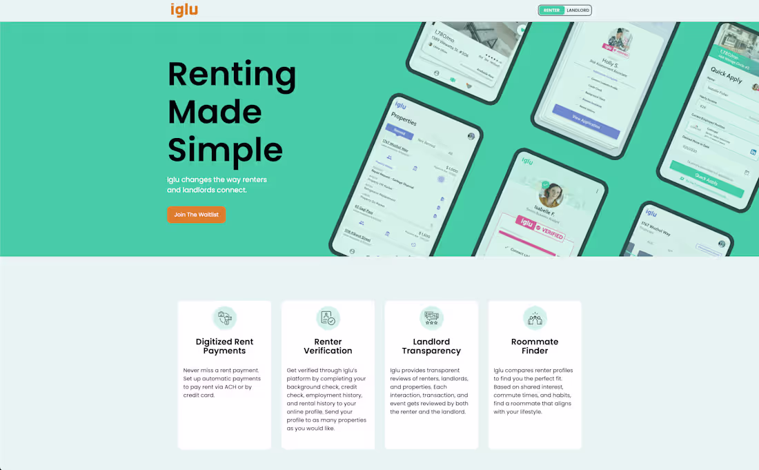 Cover image for Landing Page For Rental Property App