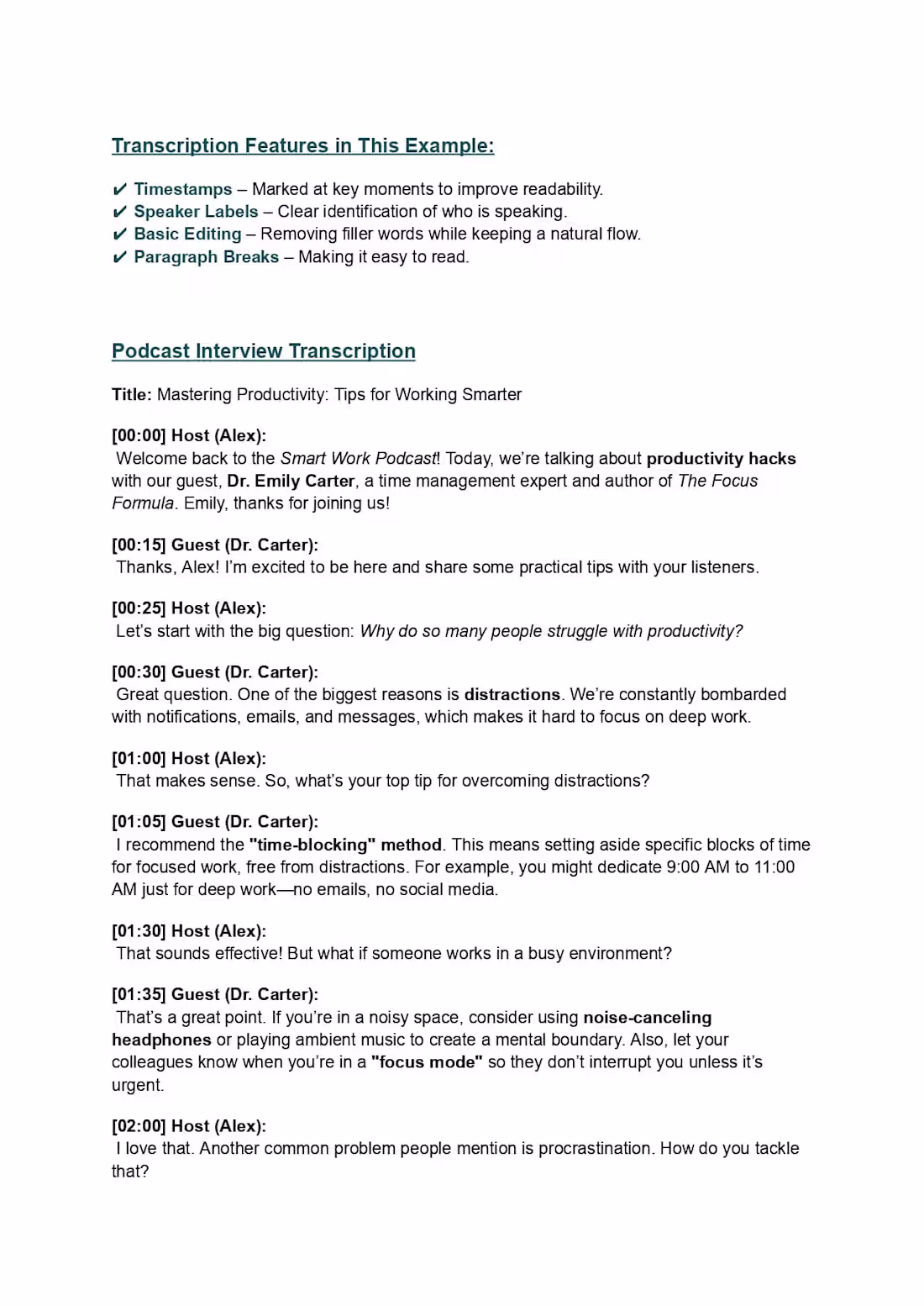 Cover image for Podcast Interview Transcription