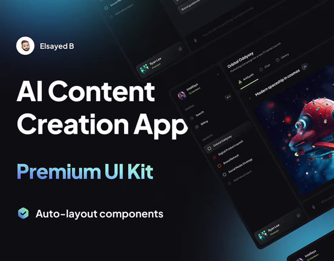 Cover image for ArtiSynth - AI Content Creation App - UI Kit