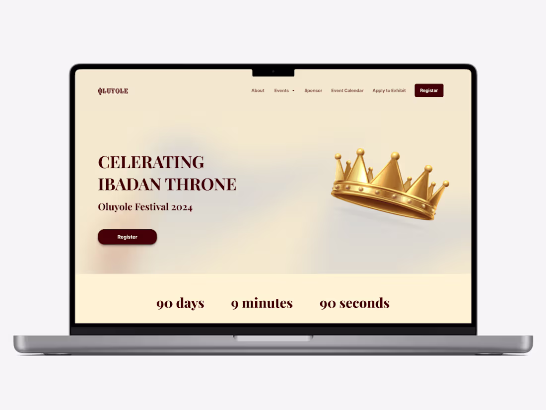 Cover image for Oluyole Festival website design (case study) :: Behance