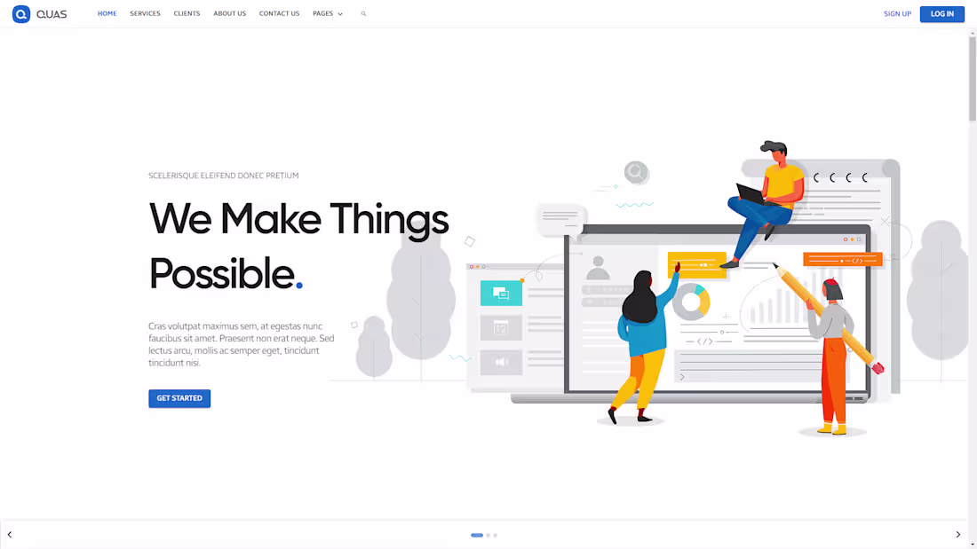 Cover image for QUAS - App Landing Website