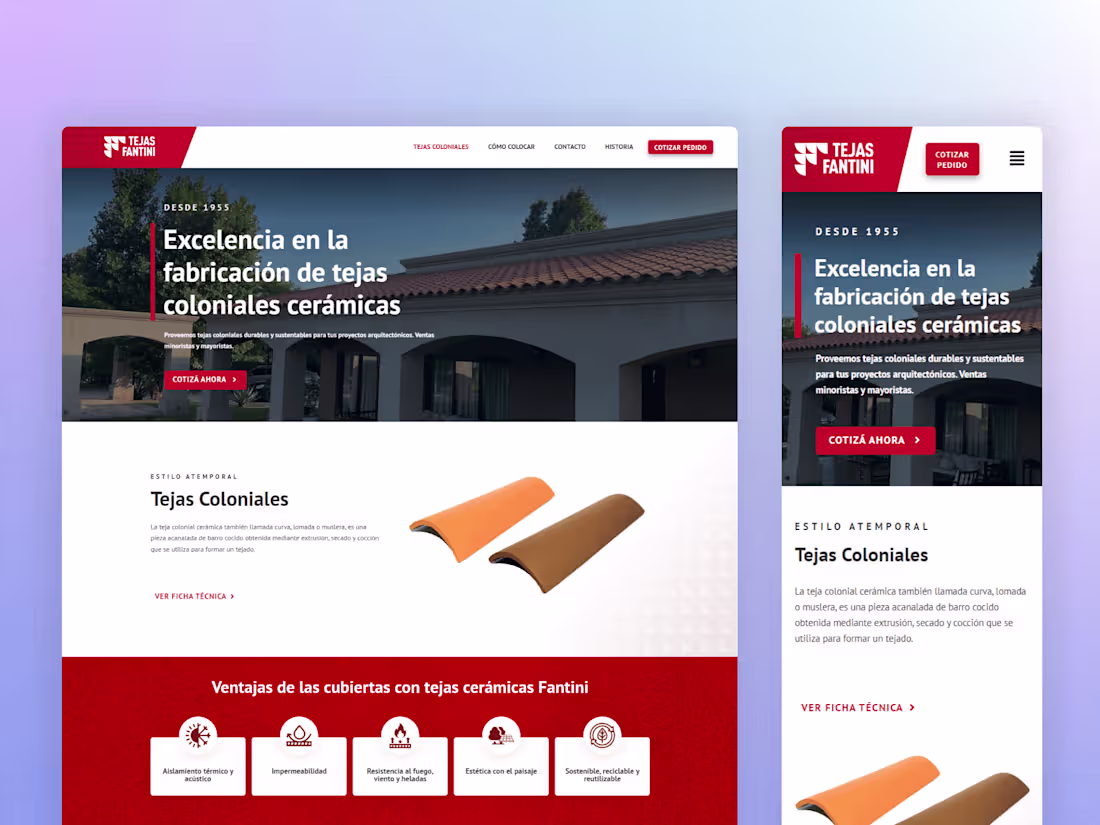 Cover image for Fantini Roof Tiles - Visual ID and Web Design