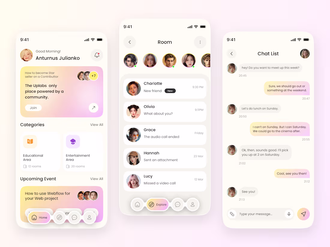Cover image for Here is my Minimal & Pastel Chat App Design Redesign Feel fr...