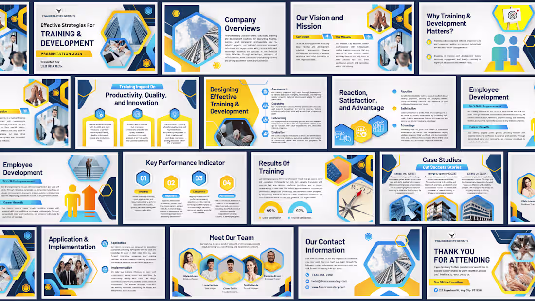 Cover image for Training and Development Presentation