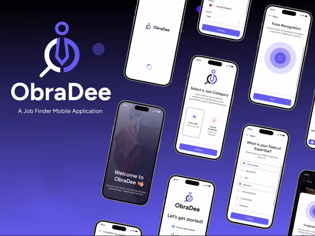 Cover image for ObraDee - Job Finder Mobile App Development