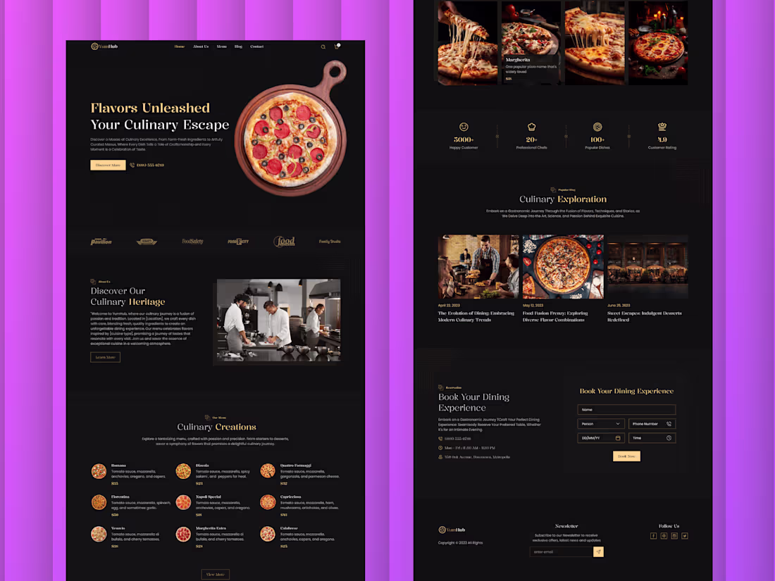 Cover image for Restaurant Web Landing Page