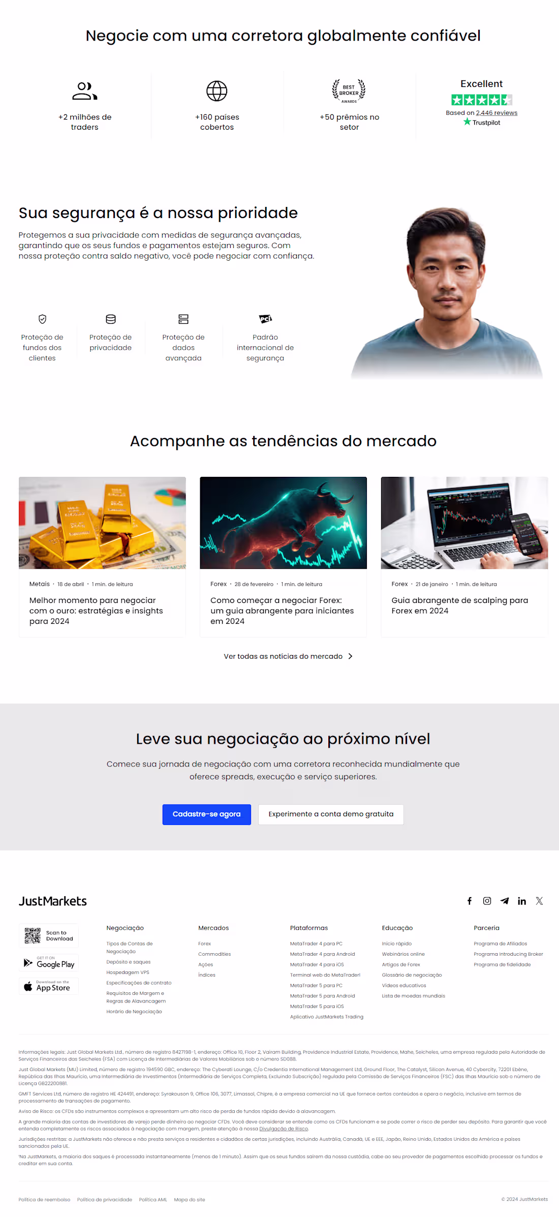 Cover image for Portuguese Translation for JustMarkets Website and Platform