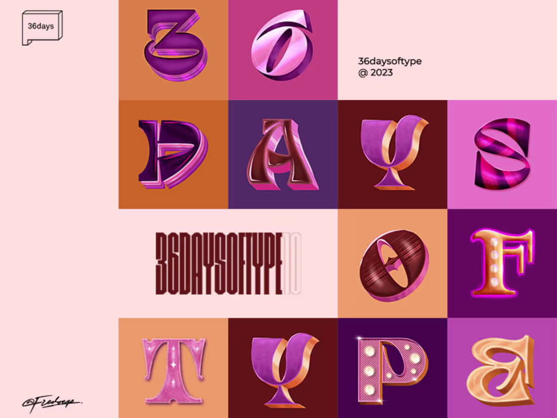 Cover image for 36 DAYS OF TYPE 2023 :: Behance