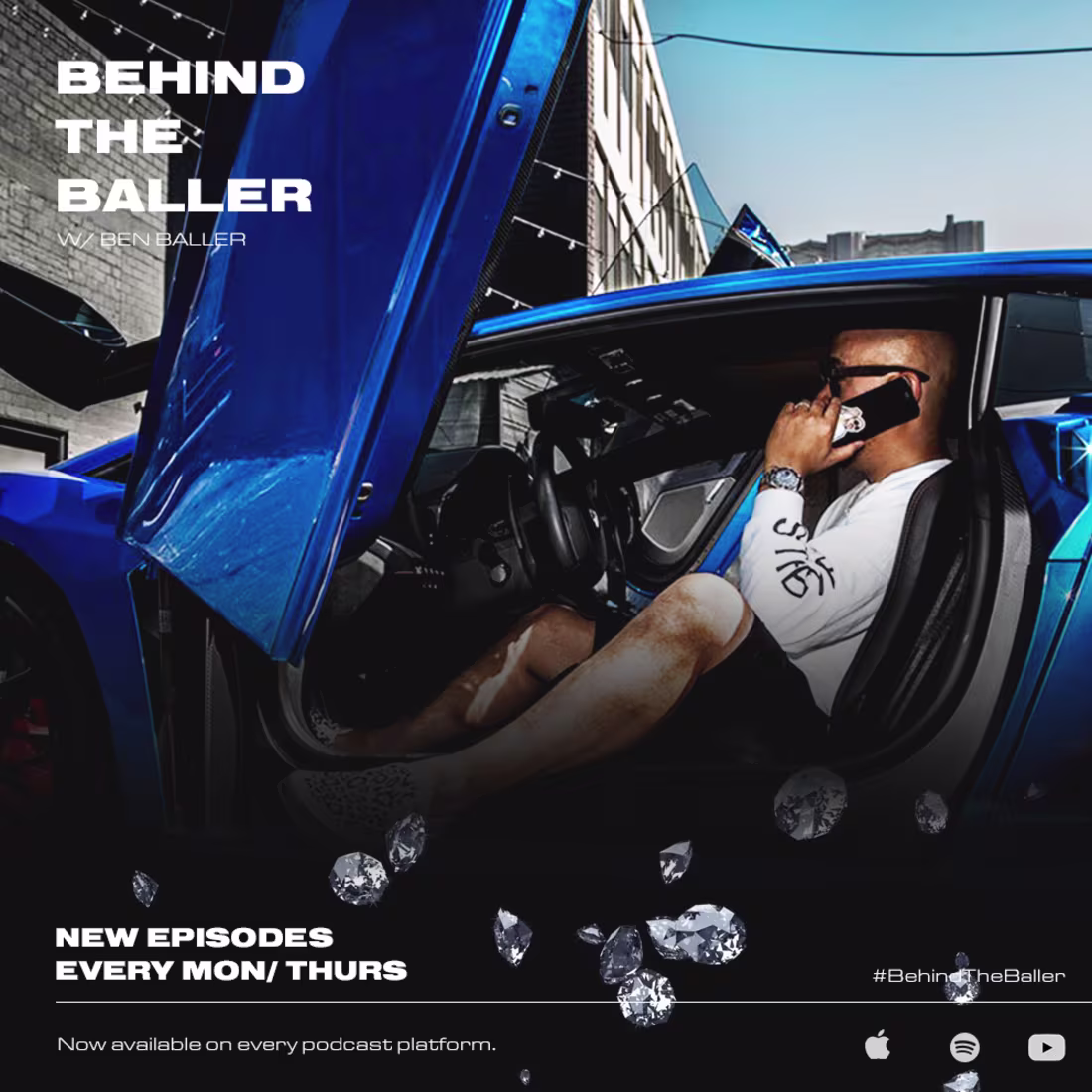 Cover image for BEN BALLER - BEHIND THE BALLER PODCAST IG PROMO | Behance