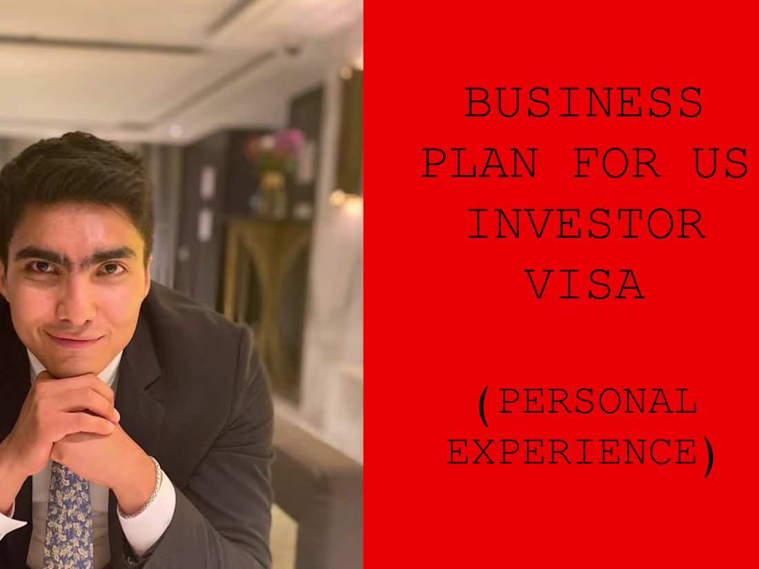 Cover image for US Investor VISA Business Plan Development