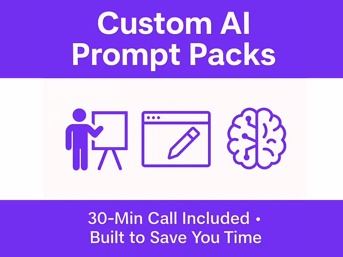 Cover image for Custom AI Prompt Packs for Coaches, Creators & Teams