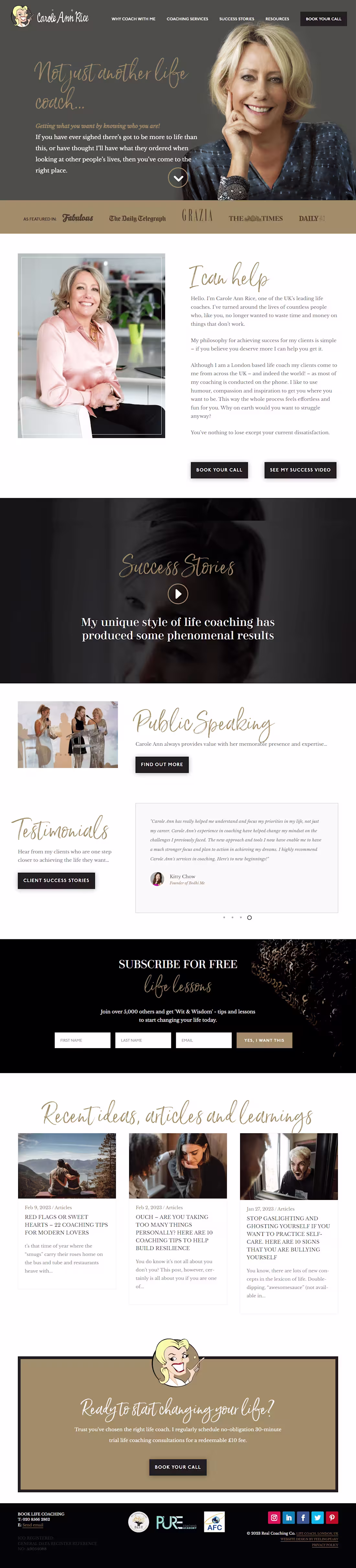 Cover image for Consulting website design on WordPress using elementor