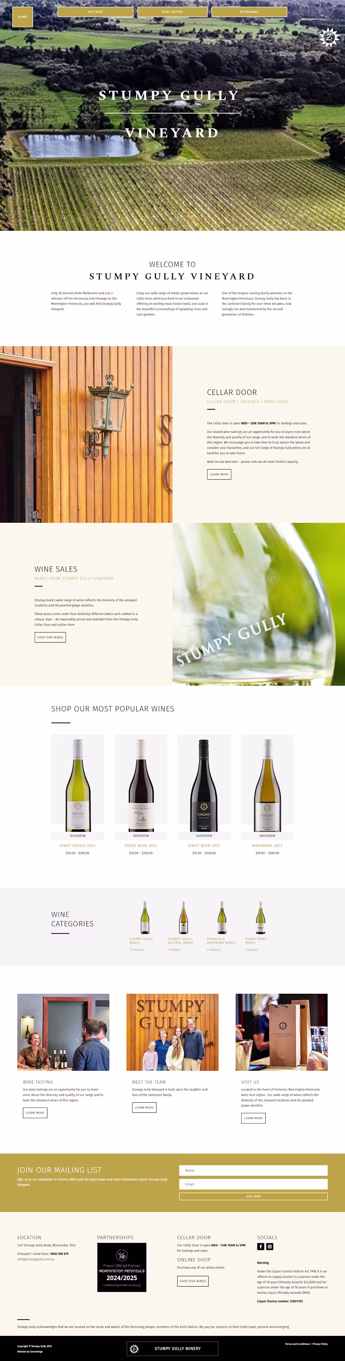 Cover image for Stumpy Gully Vineyard Website Design