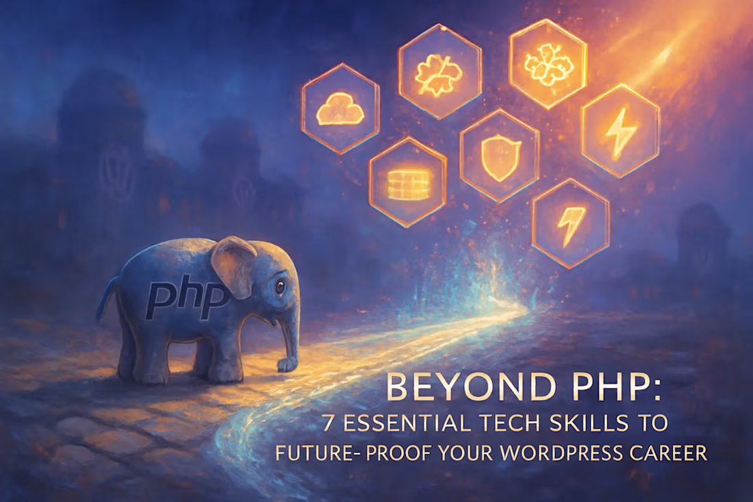 Cover image for Beyond PHP: 7 Essential Tech Skills to Future-Proof Your WordPress Career