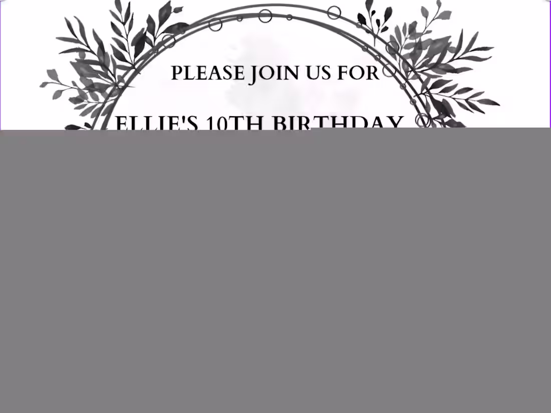 Cover image for A child's birthday party invitation