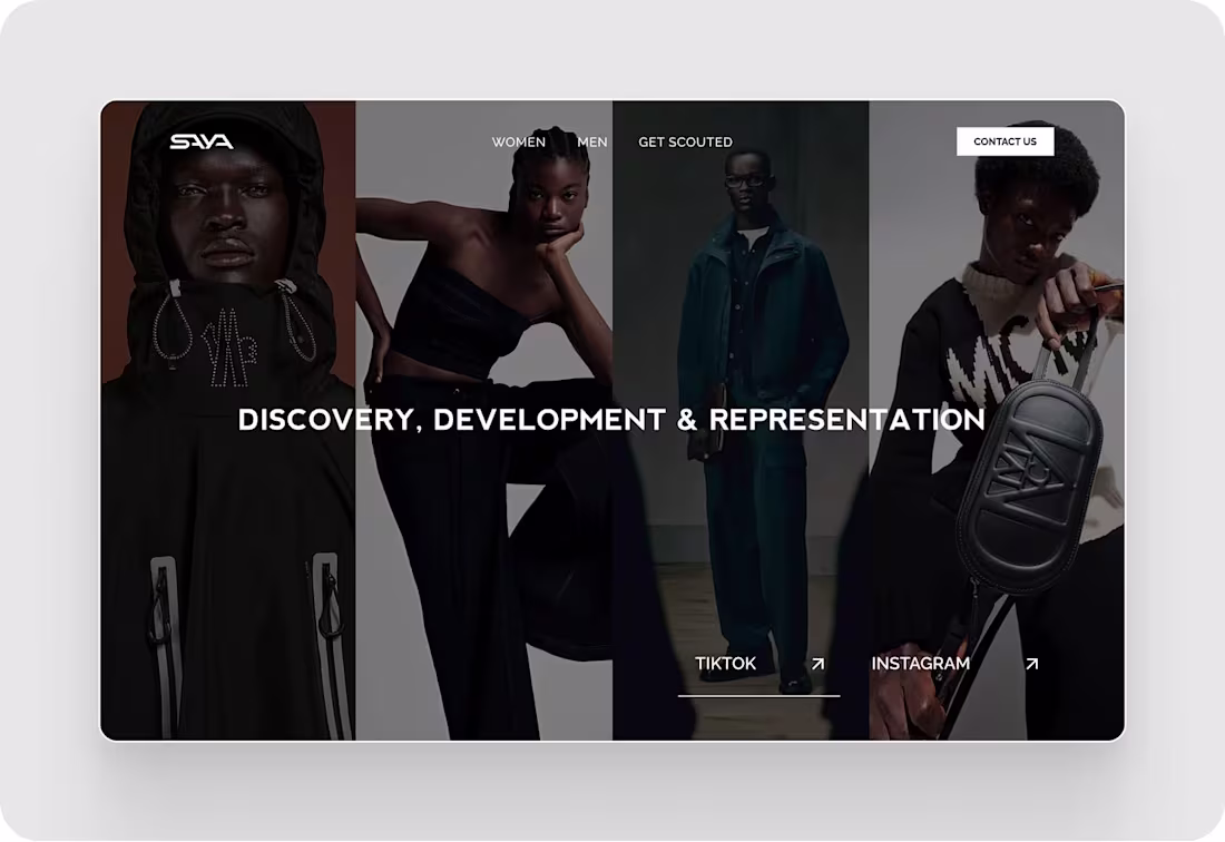 Cover image for Saya - Fashion Modelling Agency Website Design