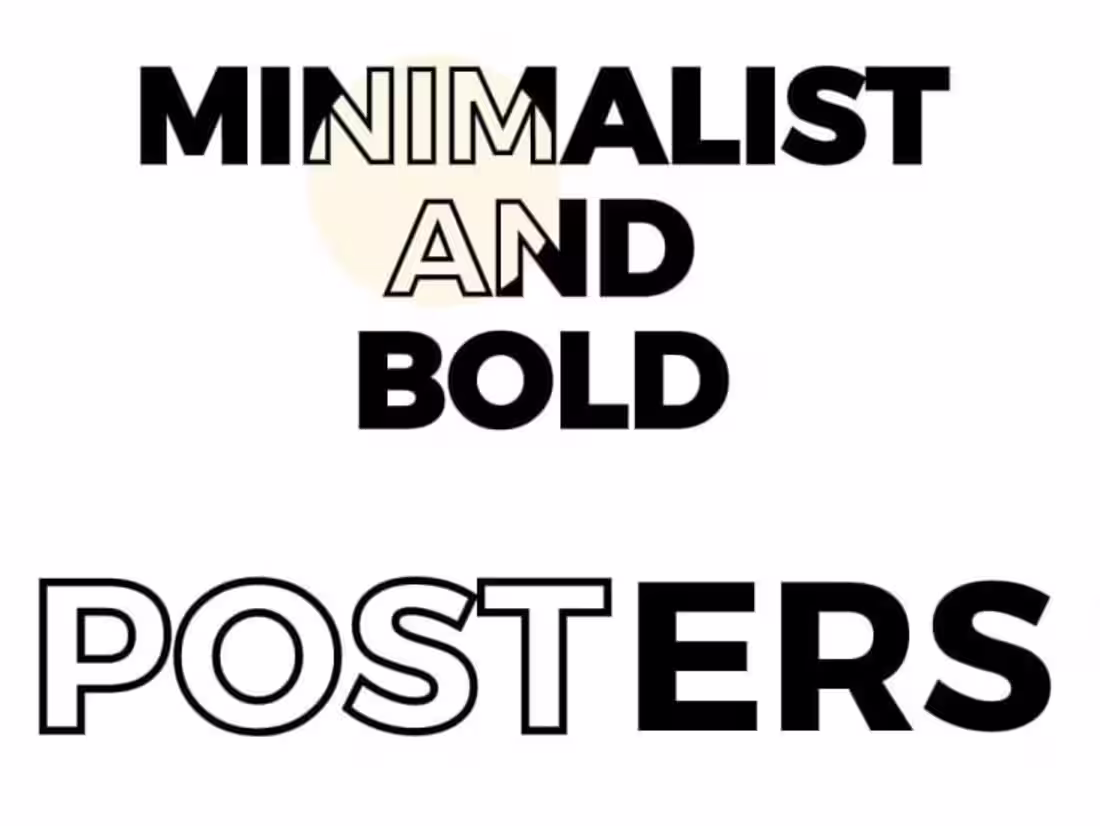 Cover image for Bold and minimal Poster Design