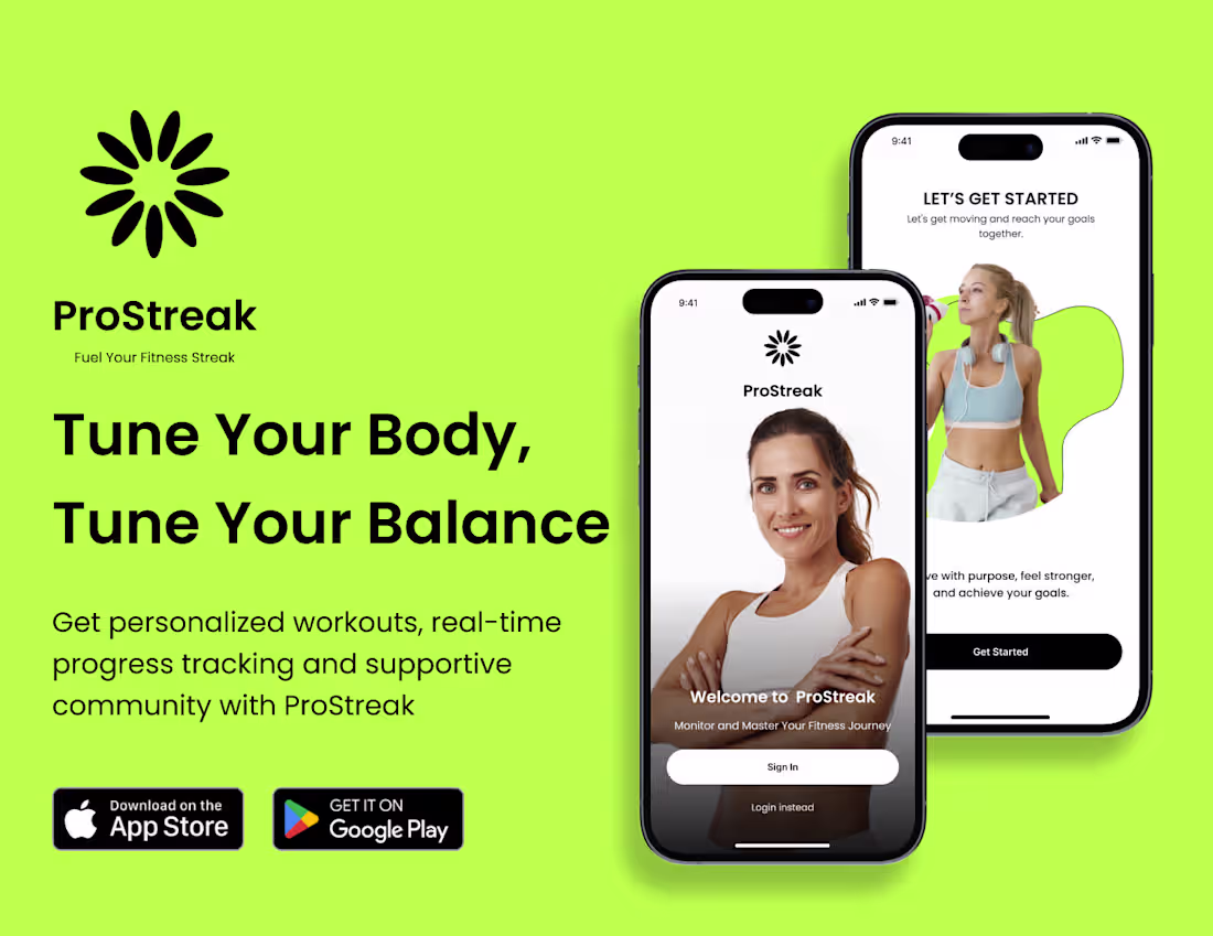 Cover image for ProStreak Fitness App :: Behance