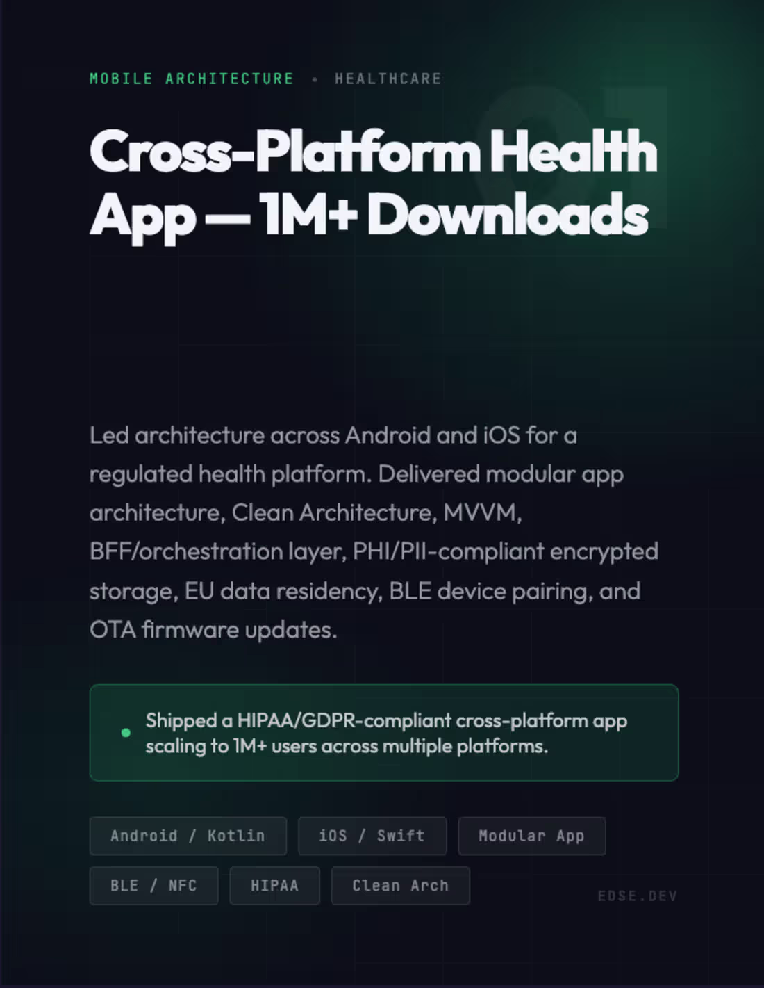 Cover image for Led mobile architecture for a