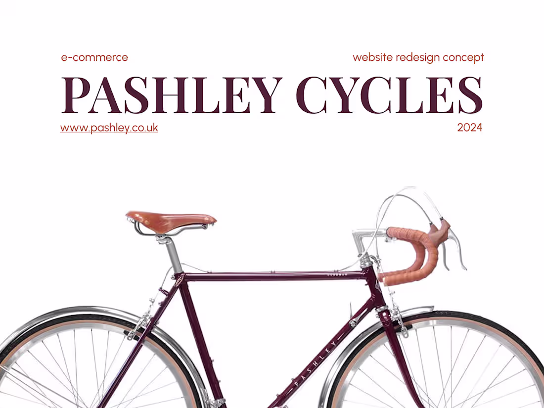 Cover image for Website redesign concept | Pashley cycles :: Behance