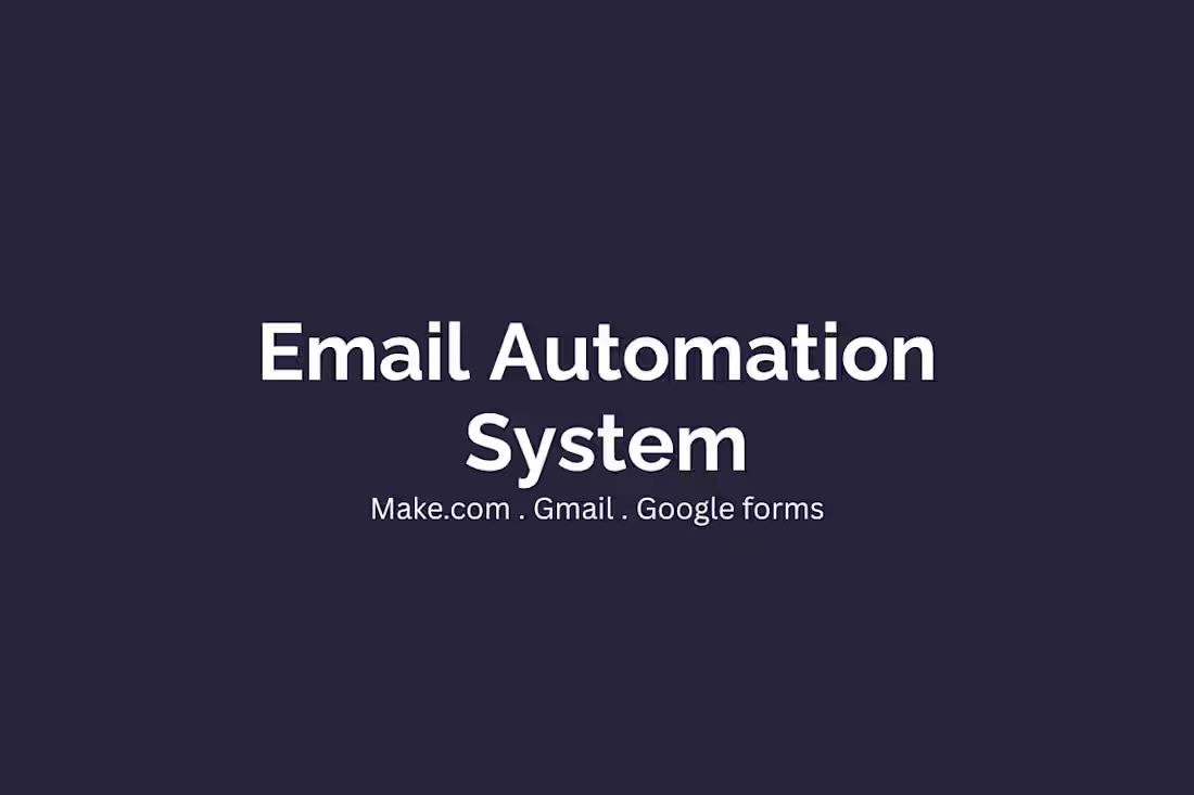 Cover image for Email Automation System