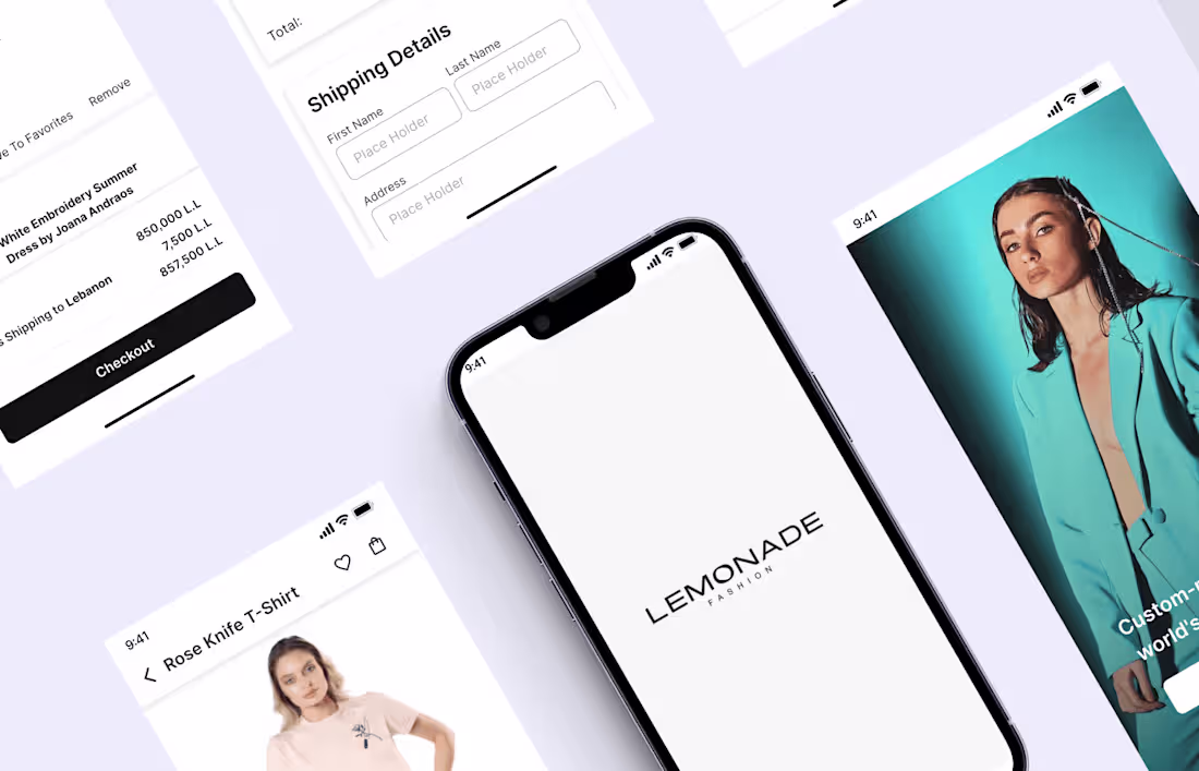 Cover image for Lemonade Fashion Mobile App