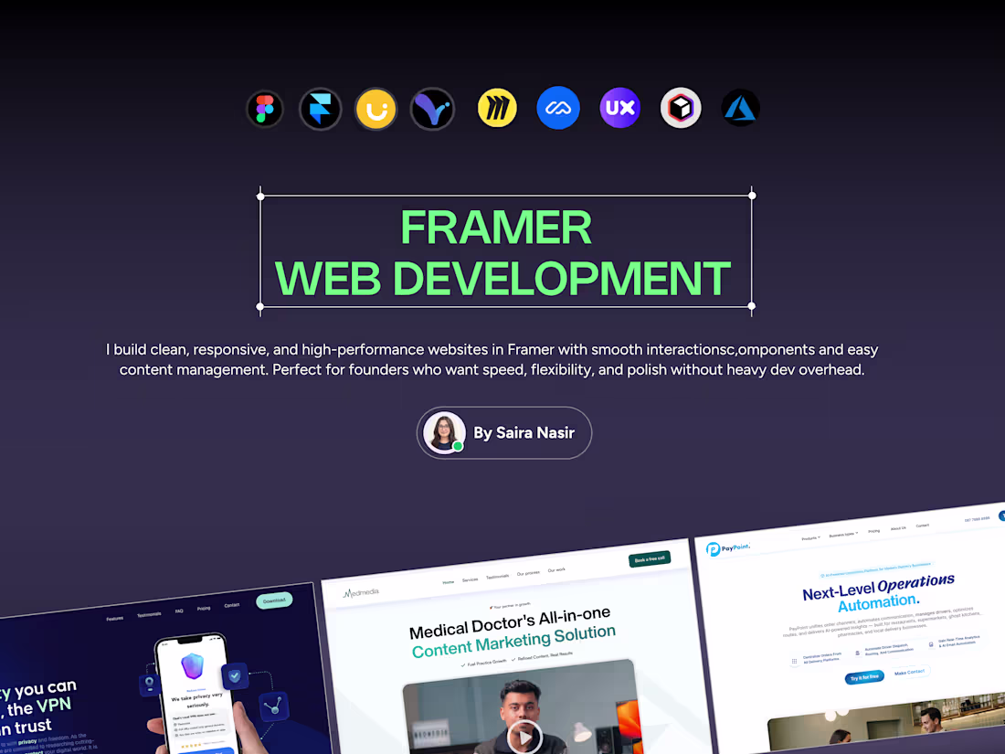 Cover image for Framer- Website Development 