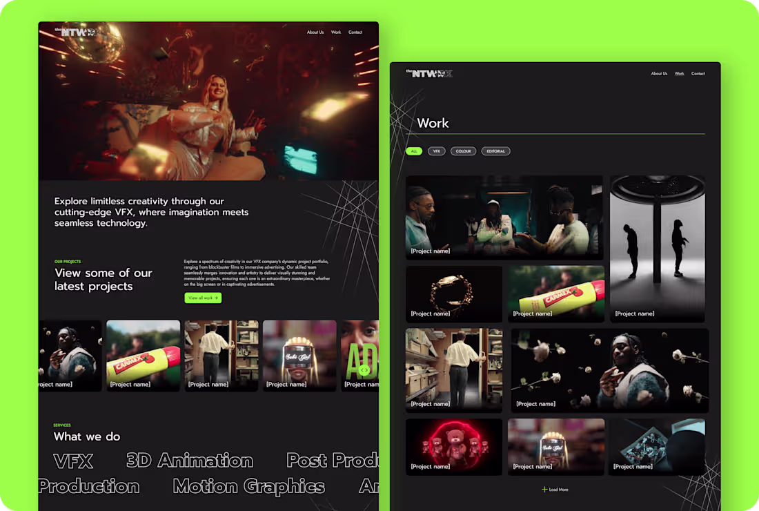 Cover image for The Ntwrk website