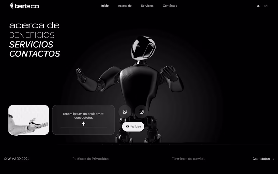 Cover image for Sitio Web dinámico para industria tecnológica