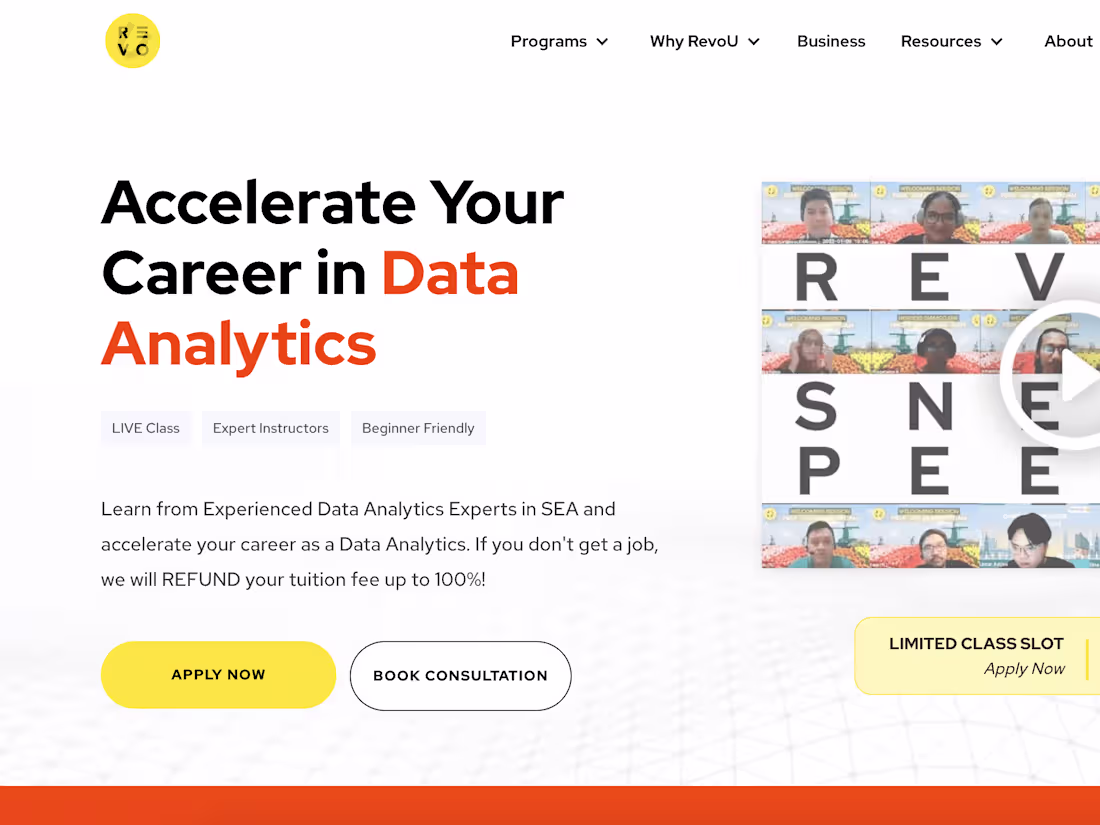Cover image for Revou Full Stack Data Analytics Course