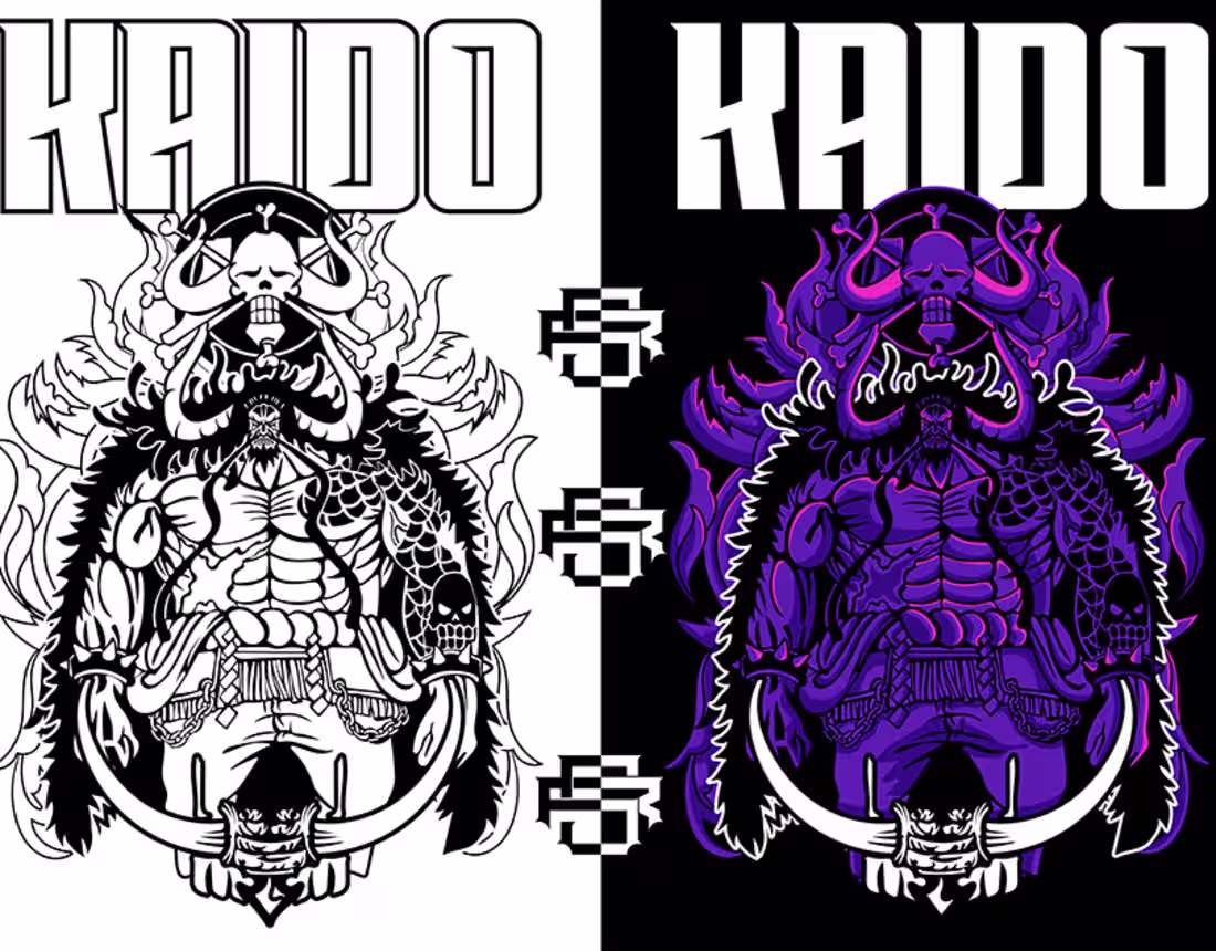 Cover image for Kaido T-Shirt Design | Behance
