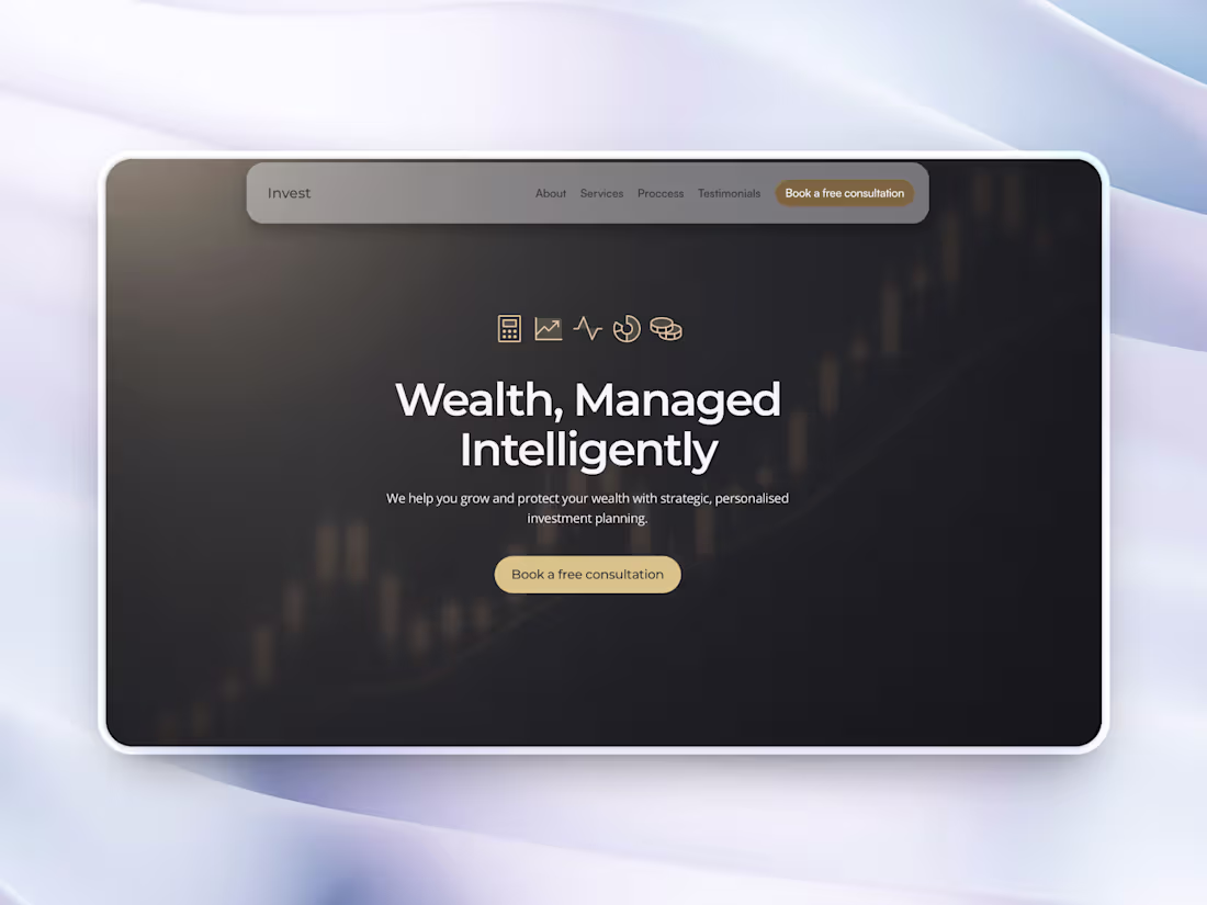 Cover image for 📈 Premium landing page for a wealth management company — bu...