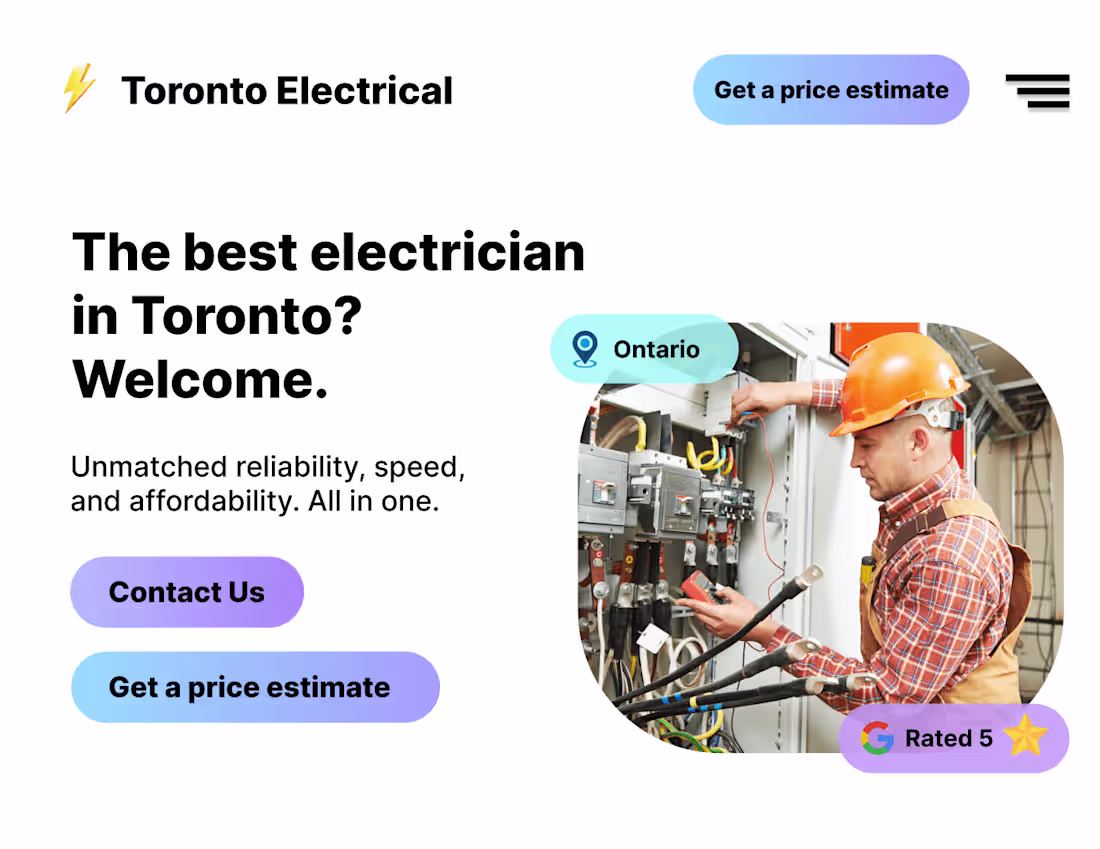 Cover image for Electrician Website