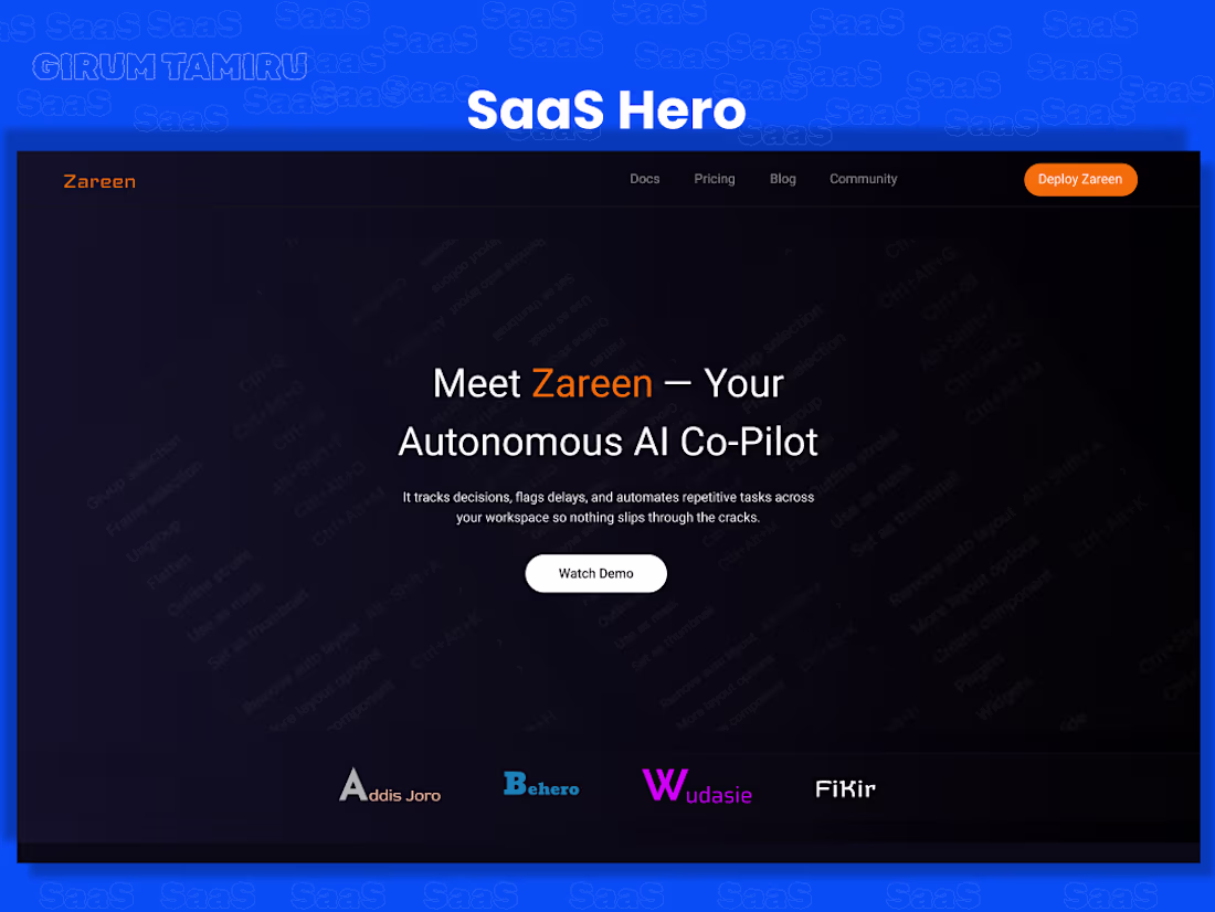 Cover image for Zareen — AI Agent SaaS