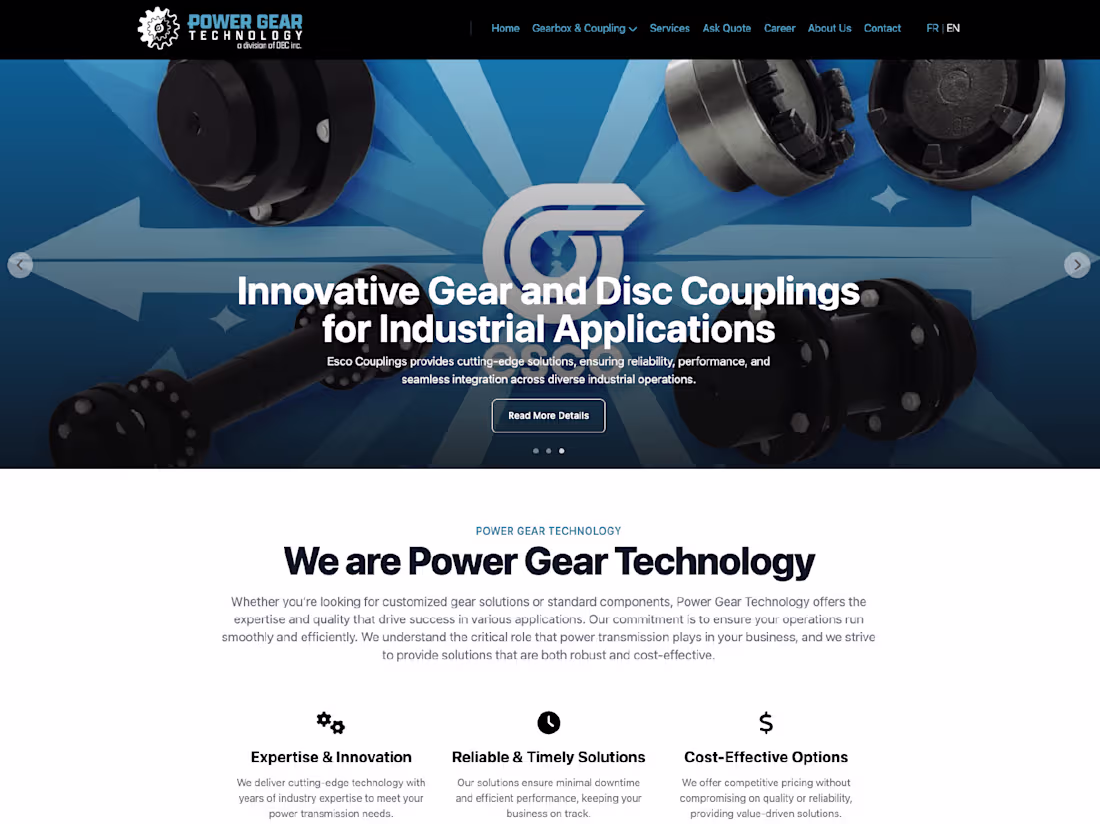 Cover image for PowerGear Technology – Industrial Website & Content Architecture